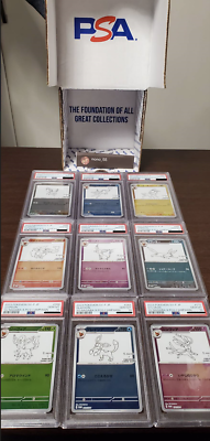 All PSA10 Pokemon Japanese Yu Nagaba Eevee Promo Card Set Of 9
