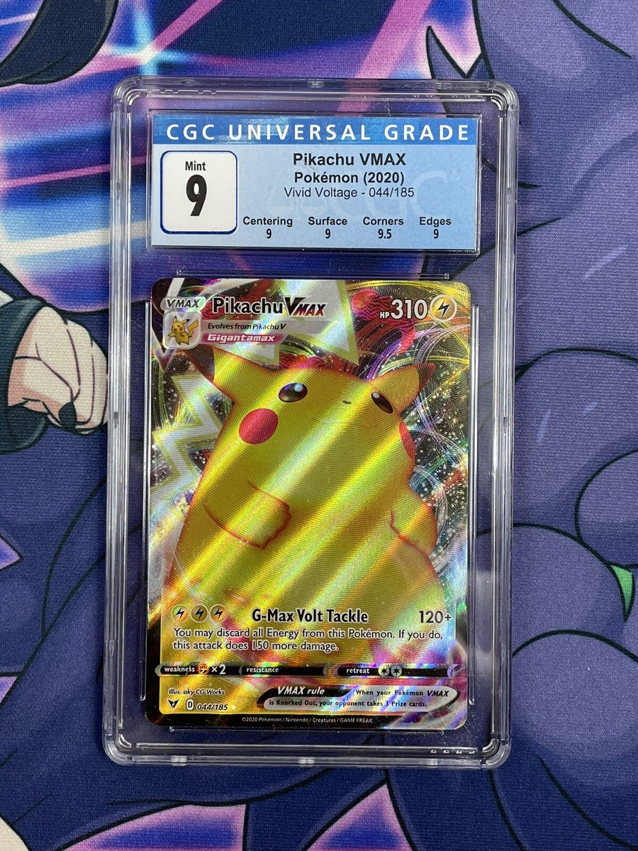 Pikachu VMAX 044/185 CGC 9 Subgrades Vivid Voltage 2020 Pokemon