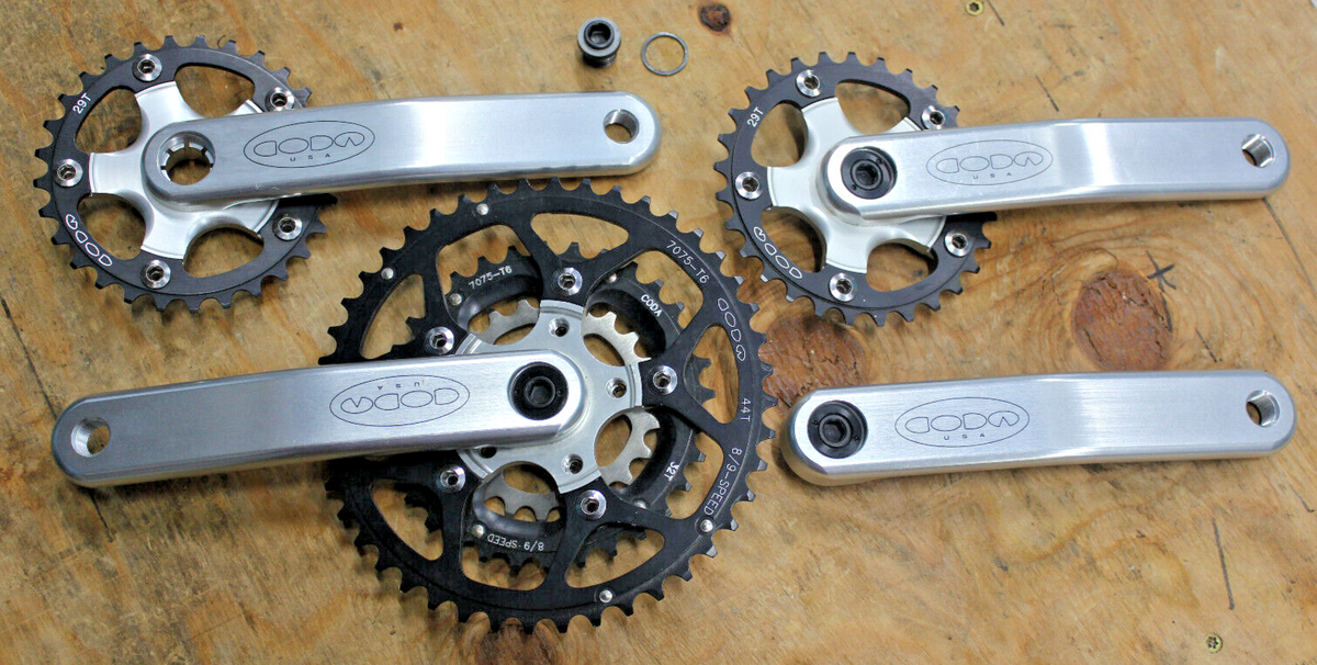 NOS Cannondale Coda tandem crankset 175 front/175 rear 44/32/22