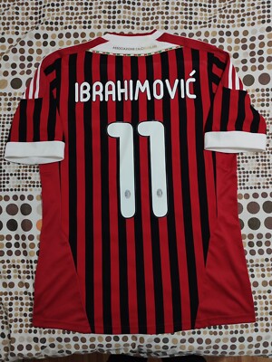 Zlatan Ibrahimovic AC Milan 2011-2012 Soccer Jersey Adidas