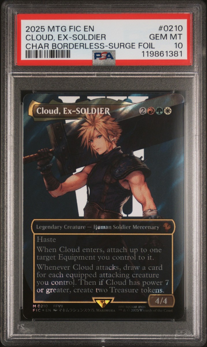 2025 MTG FINAL FANTASY COMMANDER SURGE FOIL #0210 CLOUD, EX