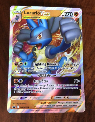 Pokémon Lucario Vstar Sword & Shield Swsh214 Holo Promo Card | eBay