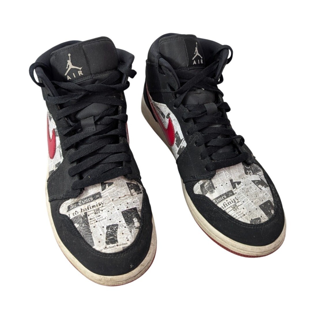 NIKE Air Jordan 1 SE Mid Newspaper Air Times Size 10 Men's
