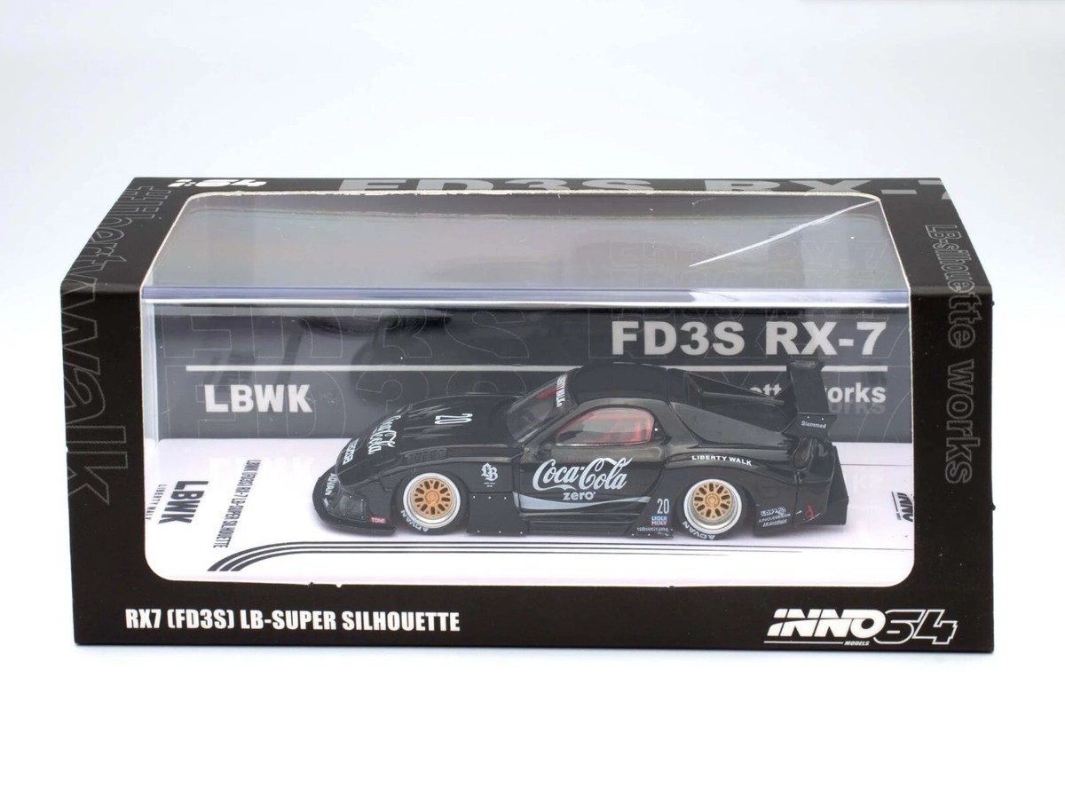 Inno64 1:644 Mazda RX7 (FD3S) LB-WORKS Super Silhouette Black IN64