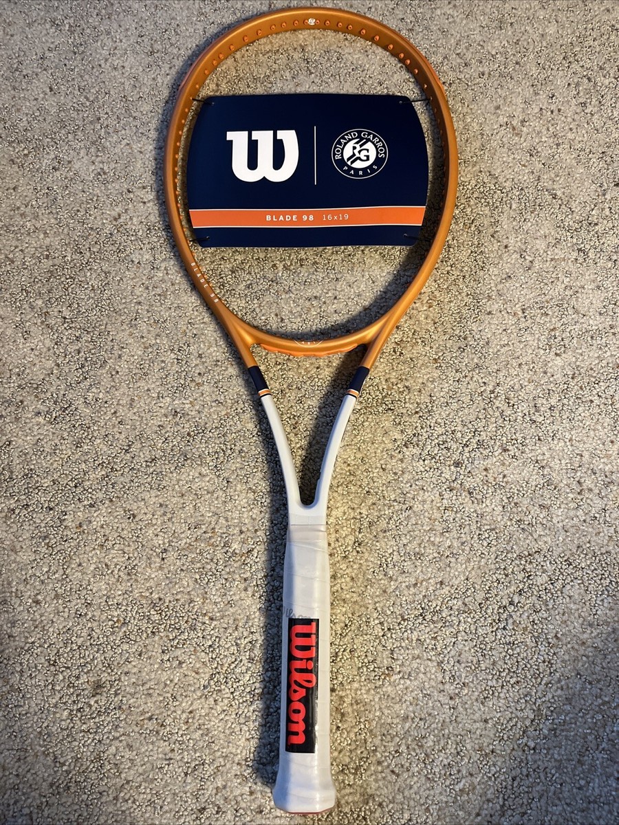 NEW Wilson Blade 98 16x19 v7 Roland Garros Tennis Racquet 4 3/8