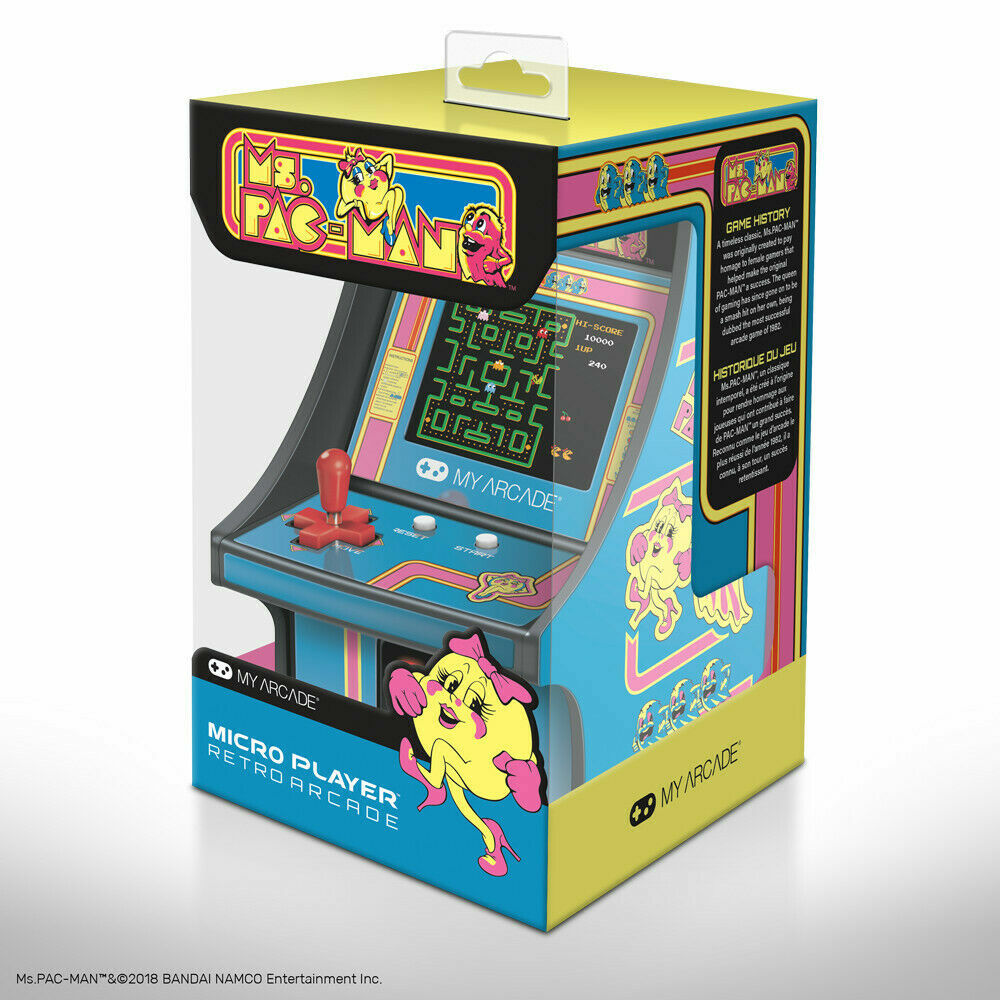 Ms. Pac-Man Micro Player Game Handheld Portable Retro Mini Arcade