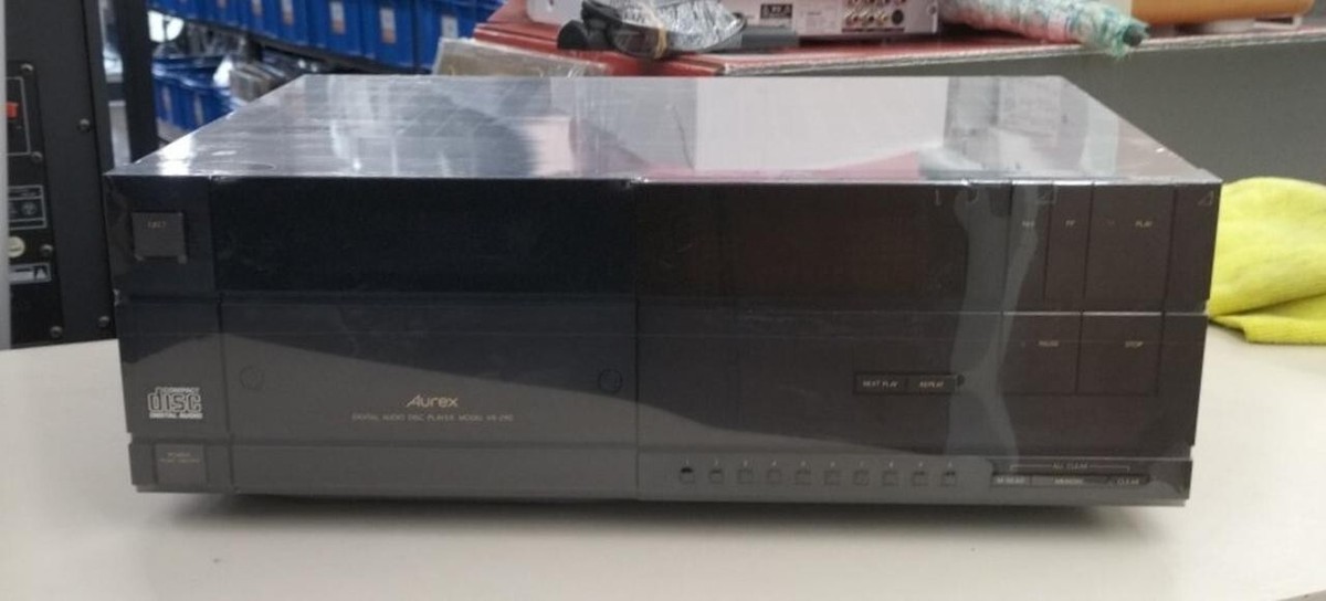 Rare AUREX XR-Z90 Vertical Loading CD Player Black USED Working