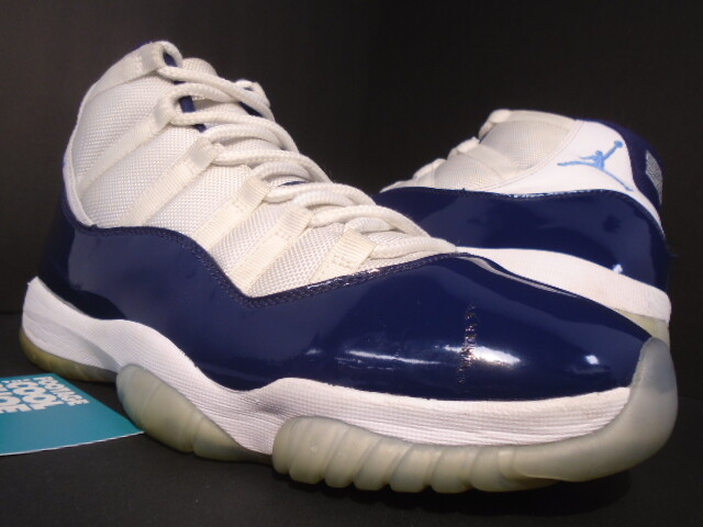 NIKE AIR JORDAN XI 11 RETRO WIN LIKE 82 WHITE UNIVERSITY BLUE NAVY