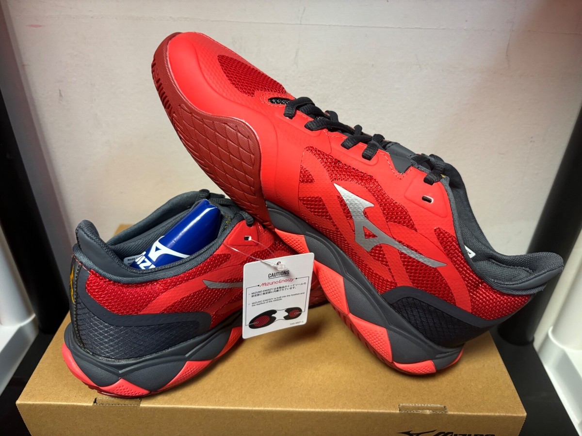 Men's Mizuno Wave Enforce Tour AC Tennis Shoes Red/Grey | eBay