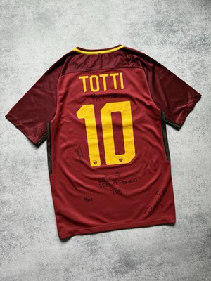 AS ROMA #10 TOTTI 2017 2018 HOME SOCCER JERSEY FOOTBALL SHIRT NIKE