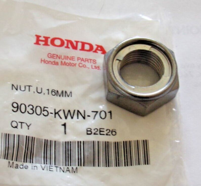 HONDA REAR WHEEL AXLE NUT 90305-KWN-701, PCX125, PCX150, NSS300