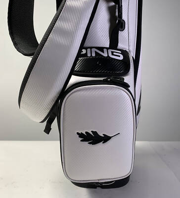 Ping Hoofer Tour Stand Bag White Black 5-Way Divide Dual Strap