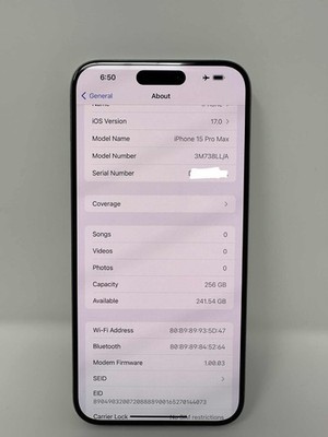 Jailbroken IPhone 15 Pro Max 256gb Rare iOS 17.0 TrollStore