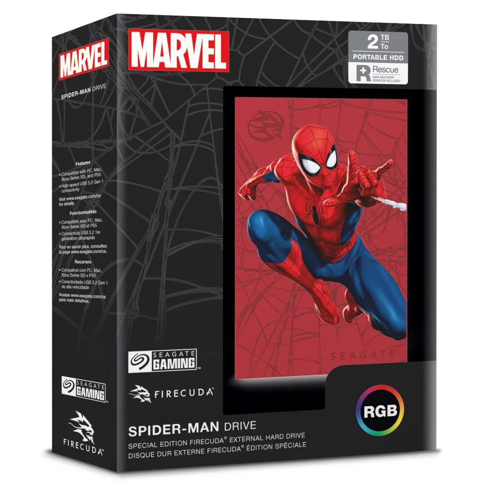 SEAGATE FireCuda 2TB External Gaming Hard Drive *SPIDER-MAN