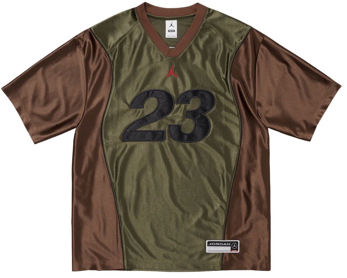 3XL - Supreme x Jordan Warm Up Jersey 'Olive/Brown (NWT) | eBay