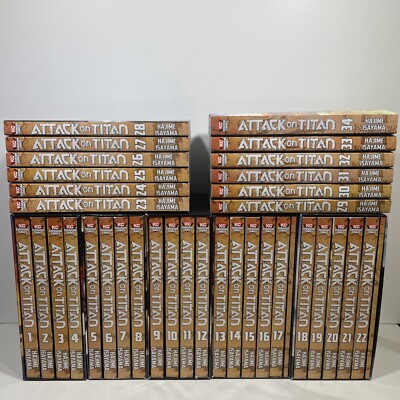 Attack On Titan Manga Vol 1-34 Complete Set English * Bonus 2