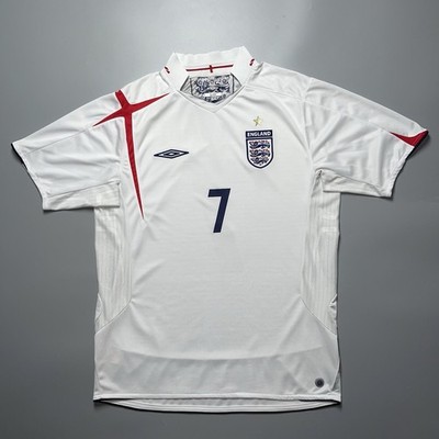 ENGLAND UMBRO 2006 WORLD CUP FOOTBALL SOCCER HOME JERSEY #7