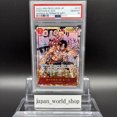 PSA 10 Portgas D Ace OP02-013 SR Comic Parallel Manga Alt Art ONE