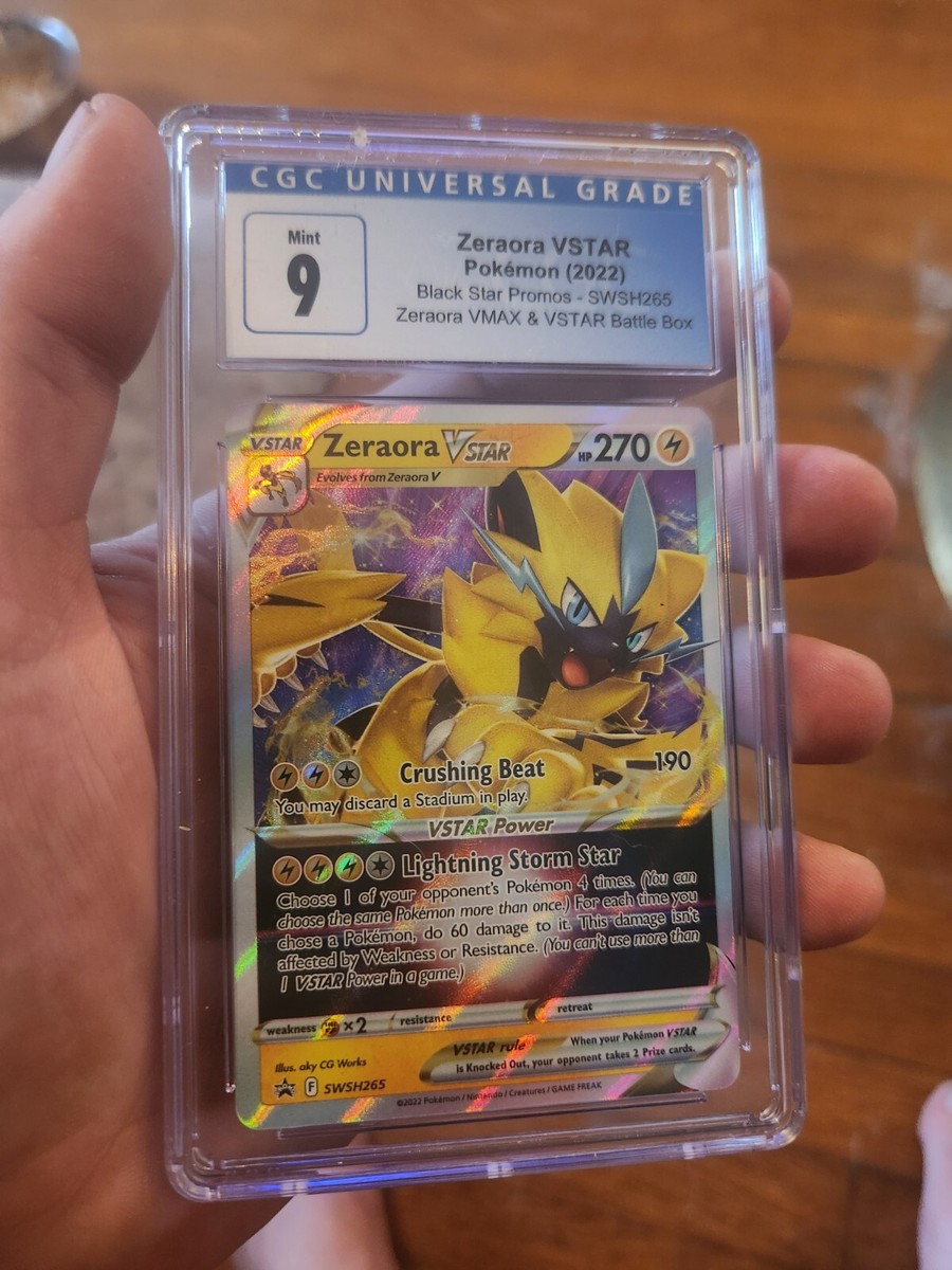 CGC 9 - Pokemon Card Promo #SWSH265 - ZERAORA VSTAR GEM MINT | eBay