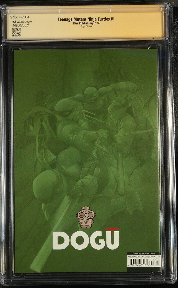 MITSUHIRO ARITA SIGNED TEENAGE MUTANT NINJA TURTLES #1 CGC JSA