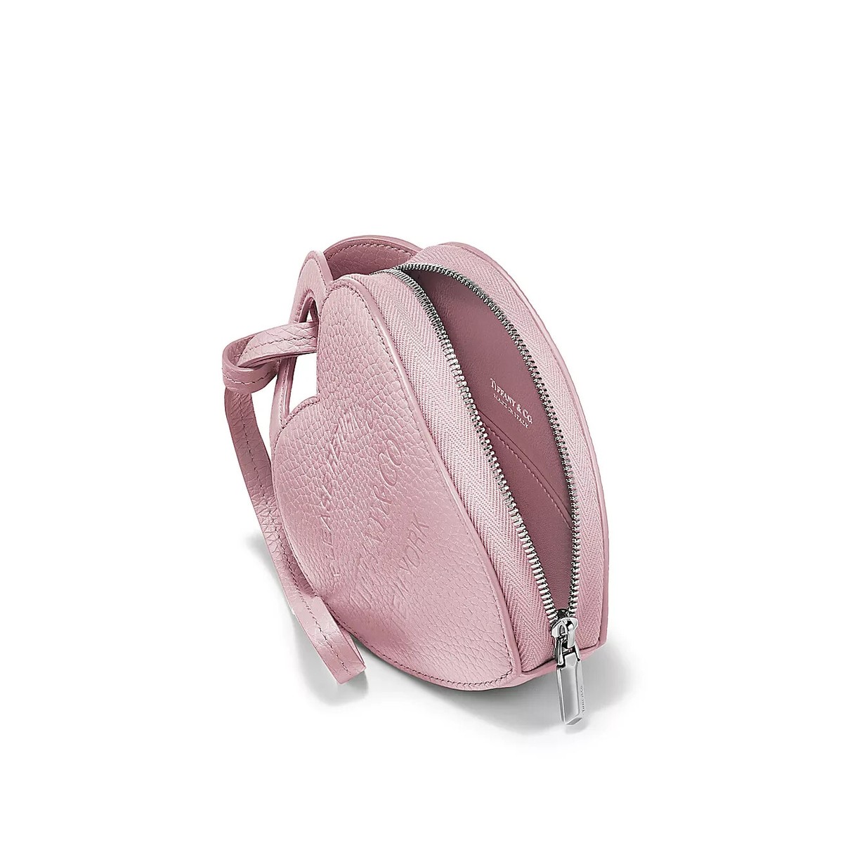 Return to Tiffany™ Coin Case Crystal Pink Leather Stylish Luxury