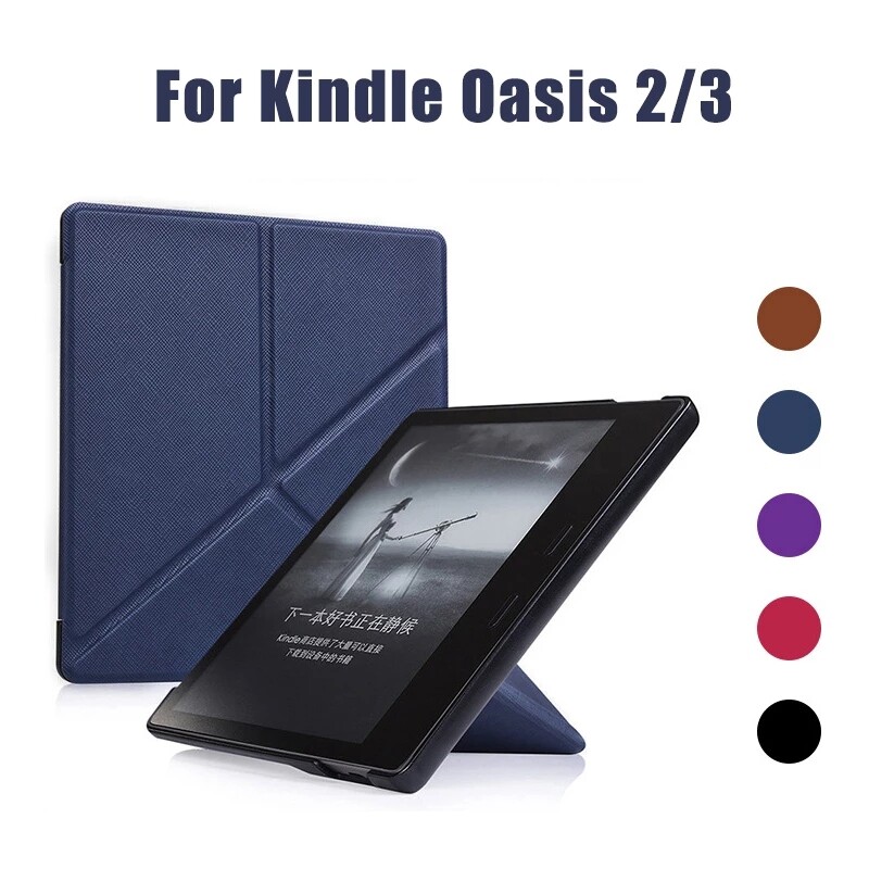 For Amazon Kindle Oasis 2/3 10th 9th PU Leather Smart Case