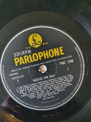 THE BEATLES - BEATLES FOR SALE UK 1964 MONO VINYL 1st pmc 1240 xex