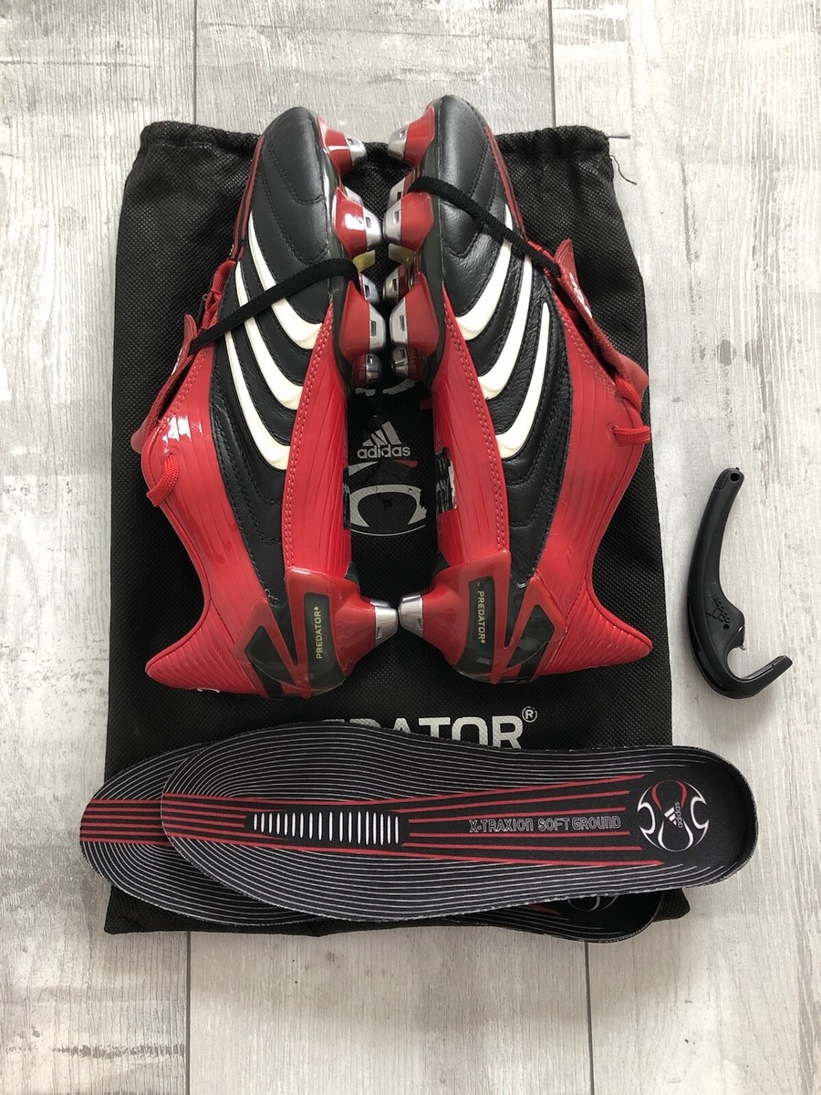 Adidas Predator Absolute Red Black Football Soccer Cleats Mens US9