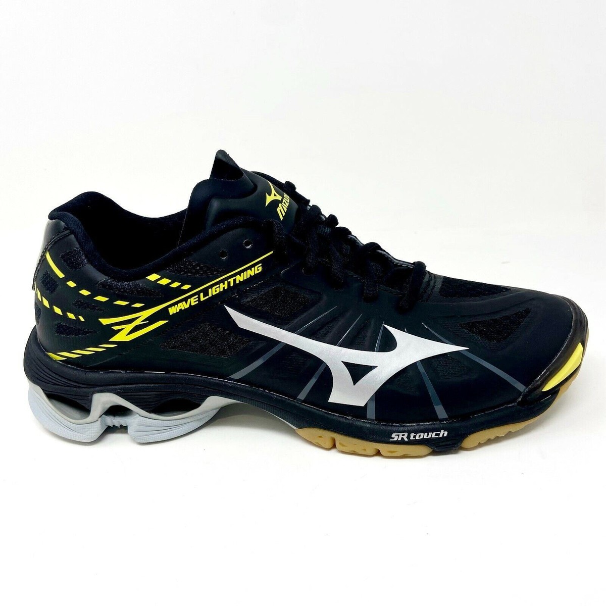 Mizuno Wave Lightning Z Black Silver Yellow Womens Traction