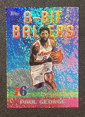 2025-26 Topps Flagship NBA Paul George 8-Bit Ballers Glitter Foil