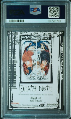 PSA10 Death Note Trading Card Japanese Light Yagami L Gods of