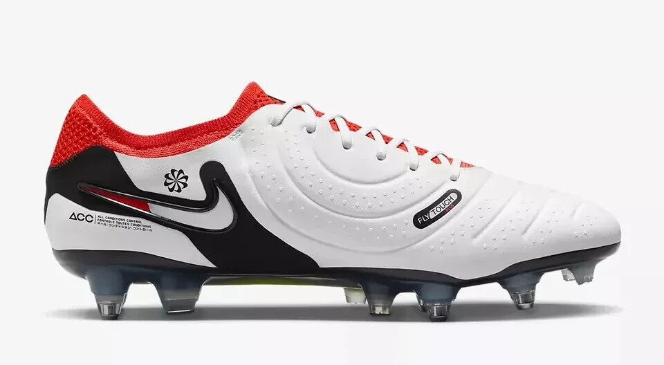 NIKE Legend 10 Elite SG-Pro AC White/Black-Bright Crimson DV4329