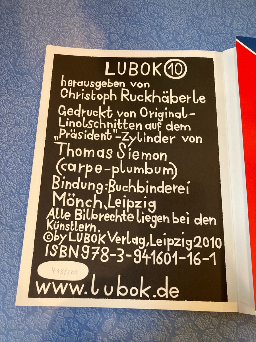Christoph Ruckhäberle - Lubok 10 pb Lubok Verlang 2010 ltd 413/500