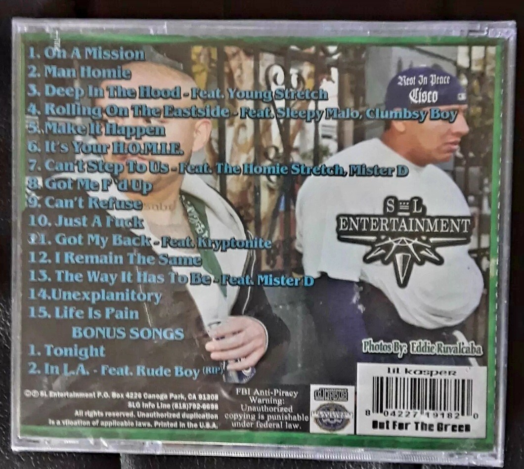 Lil Kasper- Out For The Green Cd Chicano Rap Rare Southland | eBay