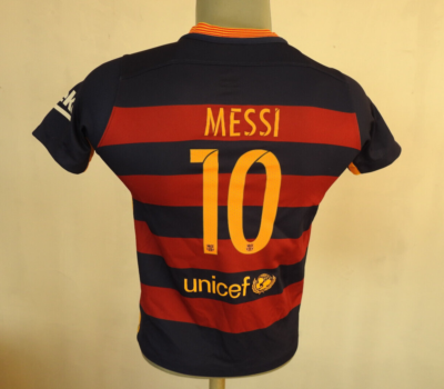 FC Barcelona 2015 Home Jersey #10 MESSI Nike Shirt Size Boys M