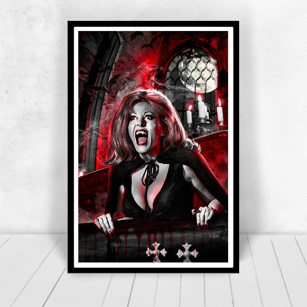 Ingrid Pitt Vampire Art Print “House That Dripped Blood” – by