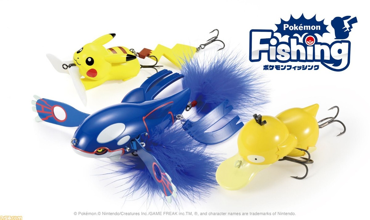 Pokemon Fishing Lure Set - 3 types of Pikachu & Kyogre & Psyduck