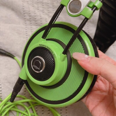 AKG Q701 Green Open Type Headphone For DJ Studio Monitor Q701GRN