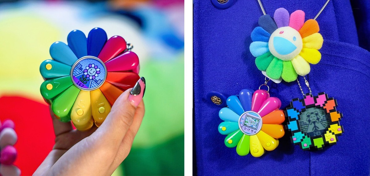 Takashi Murakami FLOWER GO WALK COLOR Aurora Multi x White with