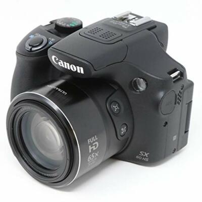 Canon PowerShot SX60 HS Black Digital Camera 16.8MP 65x zoom Wi-Fi