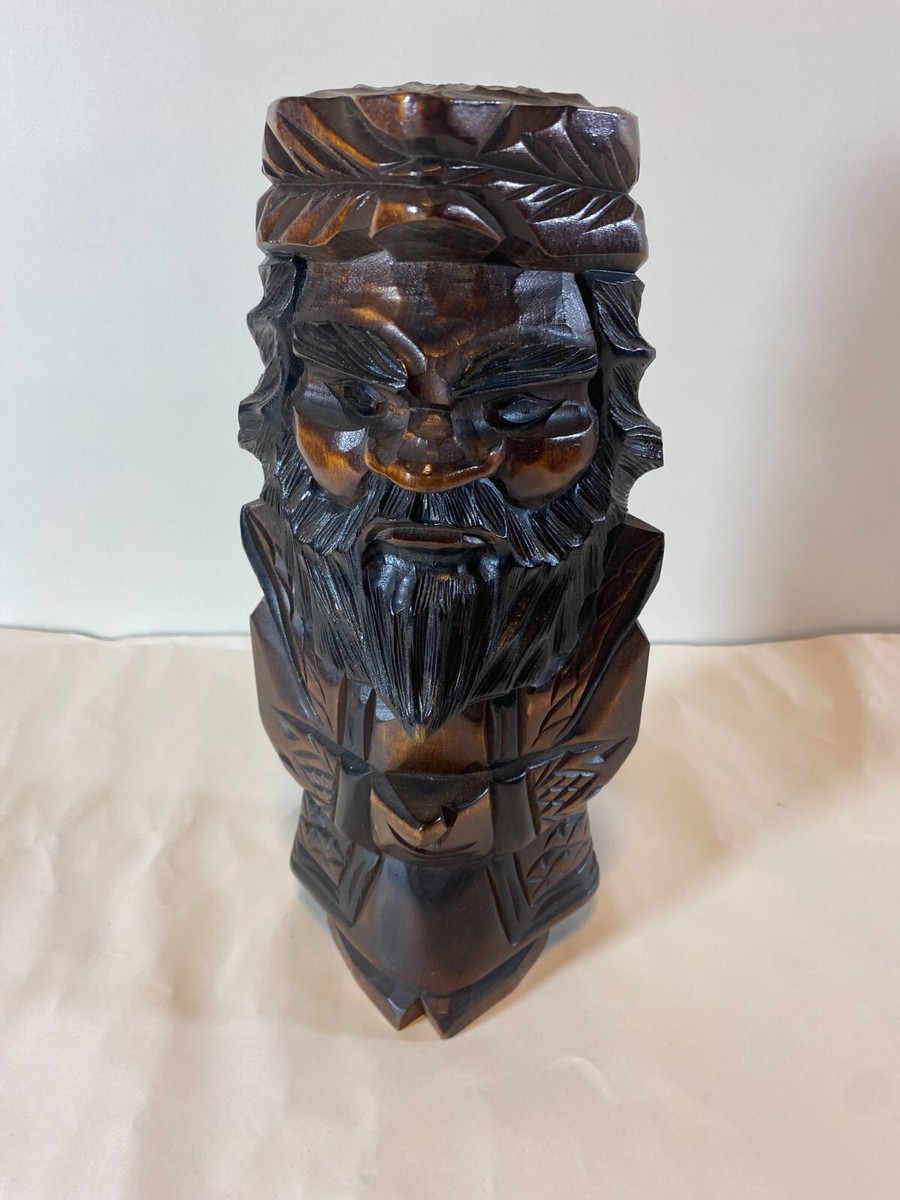 アイヌの置物 日本 北海道 中古品 状態良し 台有 高さ30cm×幅