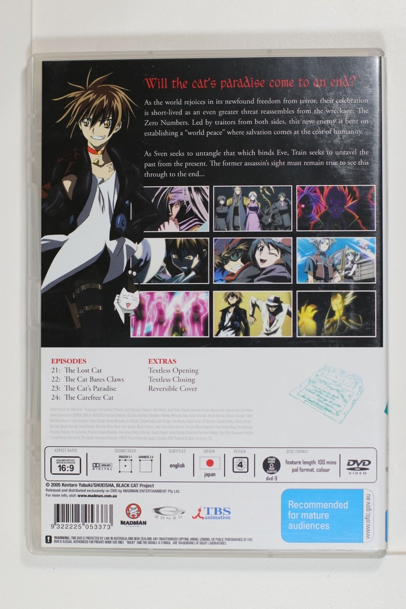 Black Cat - Complete Series Box Set (6 DVD) Anime - Region 4