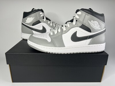Nike Air Jordan 1 Mid Light Smoke Grey Anthracite MENS 9.5M