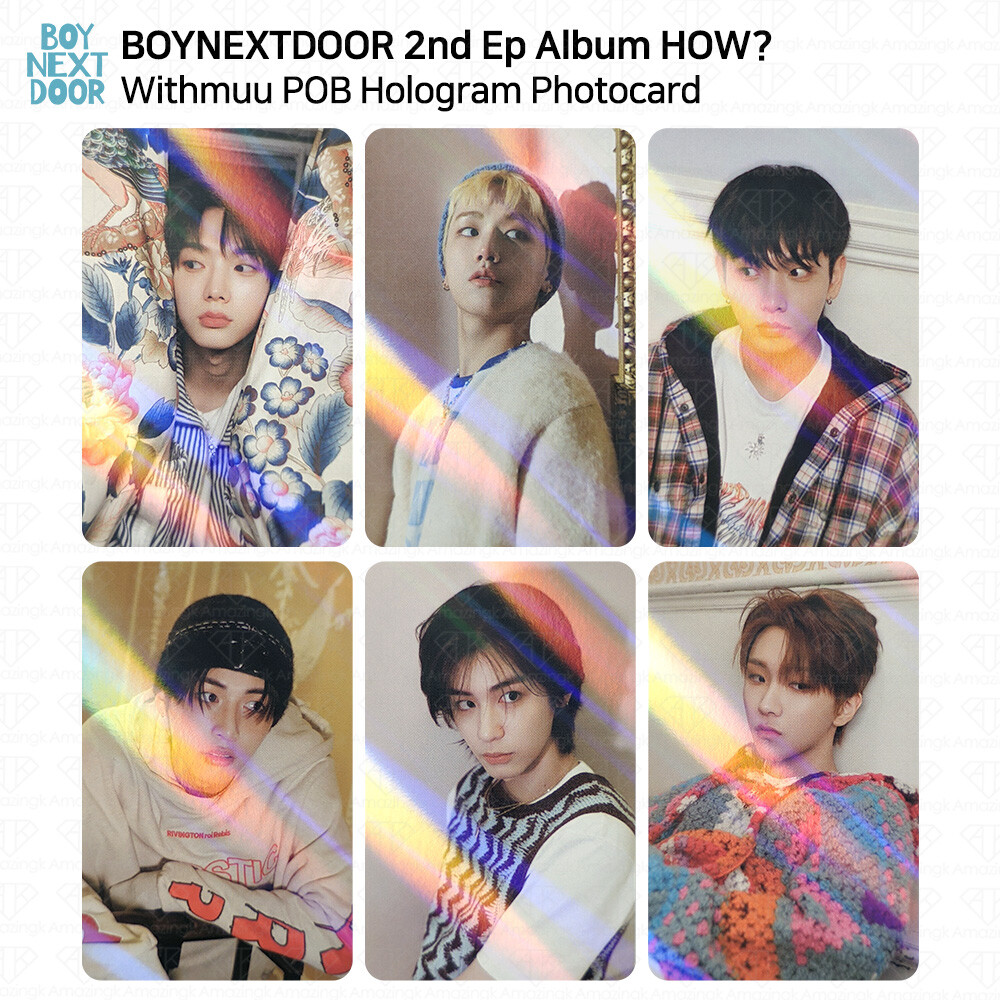 BOYNEXTDOOR 2nd EP Album HOW? Withmuu POB Hologram Photocard KPOP