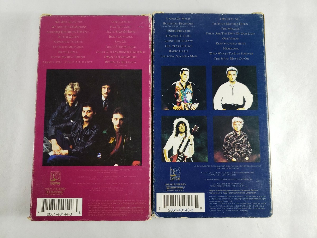 QUEEN VHS Greatest Hits MAGIC YEAR 1 2 3 Classic Queen Films Lot