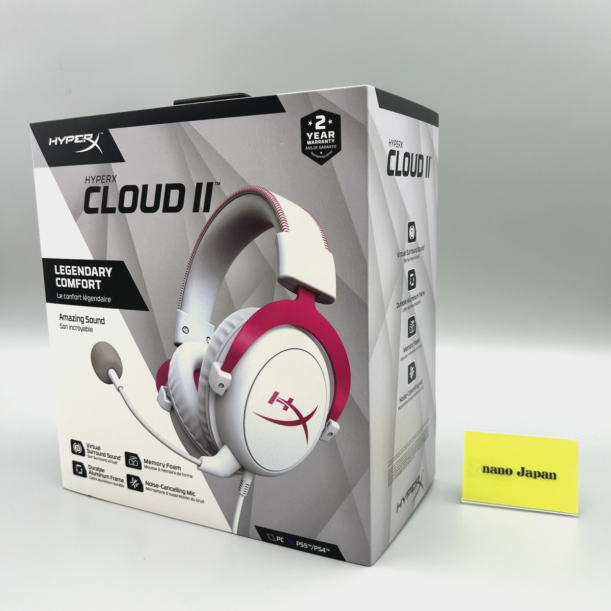 HyperX Cloud II Pink Gaming Headset 7.1 Virtual Surround Sound