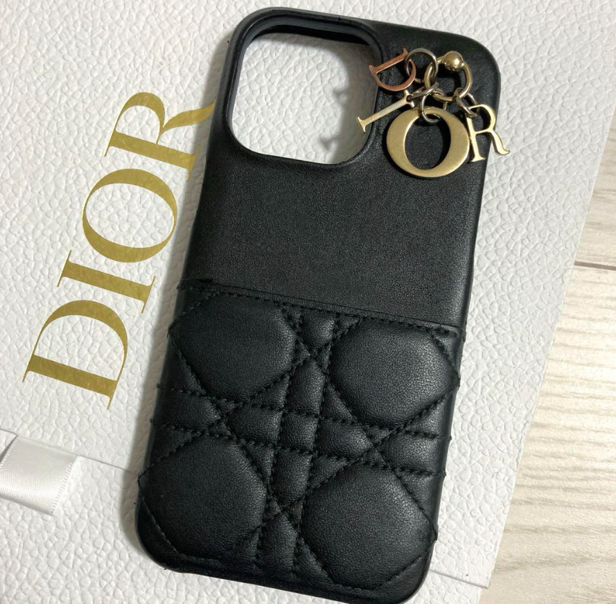 Authentic DIOR Lady Dior IPHONE 16 Pro Case - NR Cannage Lambskin