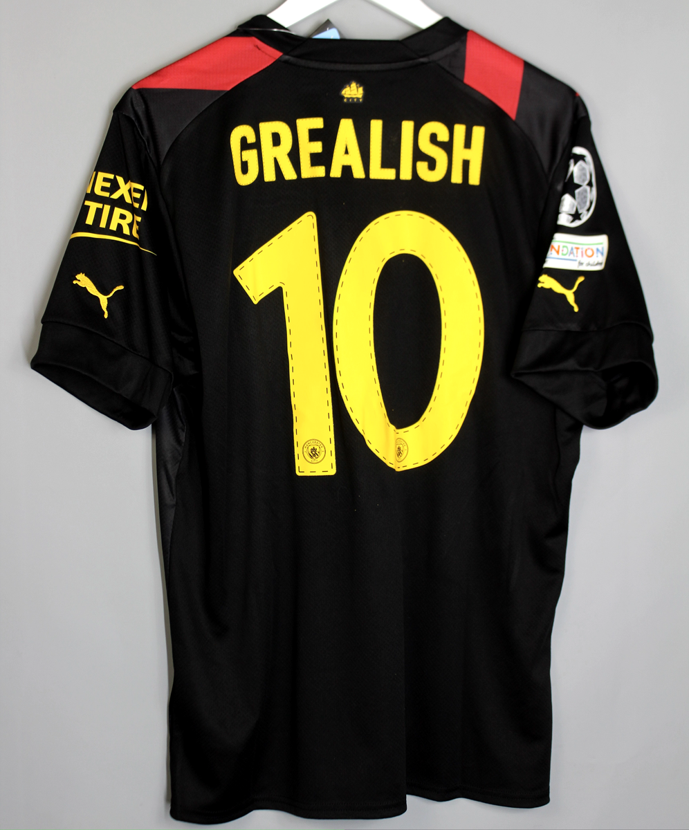 MANCHESTER CITY 2022 2023 AWAY FOOTBALL SHIRT JERSEY UCL #10