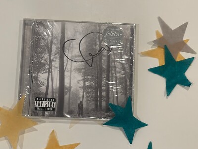 HAND SIGNED Taylor Swift Folklore Album Sealed CD With Heart