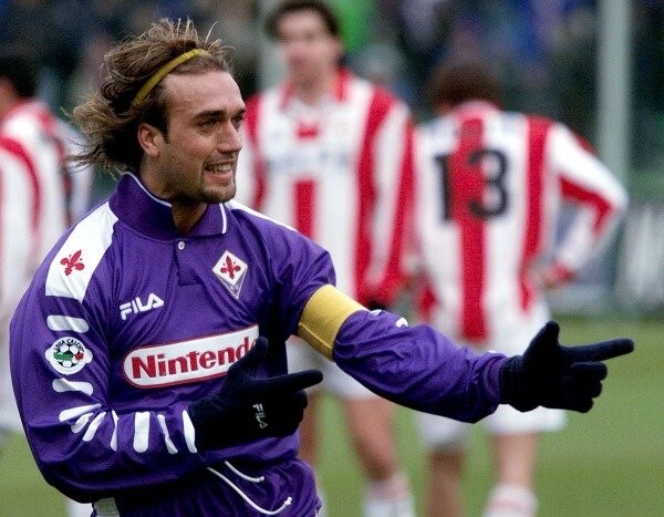ACF FIORENTINA 98/99 HOME - Jersey Retro - BATISTUTA # 9 - Medium